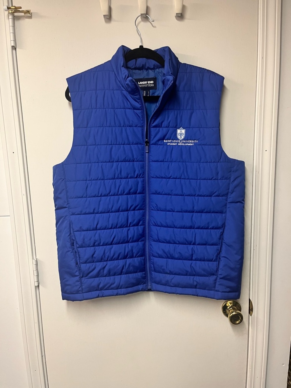 Lands' End Blue Quilted Puffer Vest